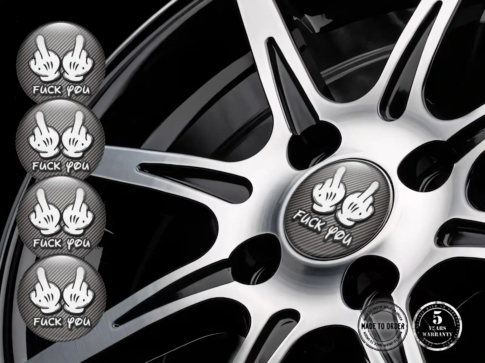 Wheel Sticker Logo Resin Domed Design